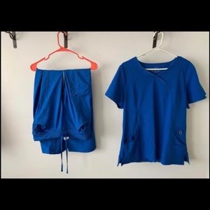 Royal blue scrubs!